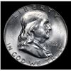 Image 2 : ***Auction Highlight*** 1962-p Franklin Half Dollar 50c Graded Choice Unc+ FBL By USCG (fc)