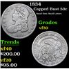 Image 1 : 1834 Small Date, Small Letters . Capped Bust Half Dollar 50c Grades vf++