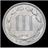 Image 3 : 1881 Outstanding Eye Appeal Strong Luster Three Cent Copper Nickel 3cn Grades Select+ Unc