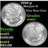 Image 1 : 1886-p . Very Near Gem Morgan Dollar $1 Grades Choice+ Unc