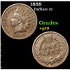 1888 . . Indian Cent 1c Grades vg+