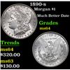 Image 1 : 1890-s Much Better Date . Morgan Dollar $1 Grades Choice Unc