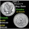 Image 1 : 1897-o Key Date . Morgan Dollar $1 Grades AU Details