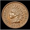 Image 2 : 1902 Some Red Peeking Thru . Indian Cent 1c Grades Choice Unc BN