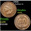 Image 1 : 1906 . . Indian Cent 1c Grades Choice AU