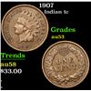 Image 1 : 1907 . . Indian Cent 1c Grades Select AU