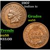 Image 1 : 1907 . . Indian Cent 1c Grades Select AU