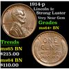 Image 1 : 1914-p Strong Luster Very Near Gem Lincoln Cent 1c Grades Choice+ Unc BN