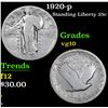 Image 1 : 1920-p . . Standing Liberty Quarter 25c Grades vg+