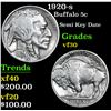 Image 1 : 1920-s Semi Key Date . Buffalo Nickel 5c Grades vf++