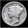 Image 2 : 1921-p Key Date . Mercury Dime 10c Grades vg+