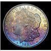 Image 2 : 1921-p Rainbow Toned Stunning Color Very Near Unc Morgan Dollar $1 Grades Choice AU/BU Slider