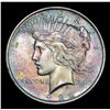 Image 2 : 1922-p Colorful Toning Ultra Rare For Peace Dollar In Color Peace Dollar $1 Grades Select+ Unc