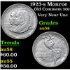 Image 1 : 1923-s Monroe . Very Near Unc Old Commem Half Dollar 50c Grades Choice AU/BU Slider