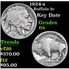 Image 1 : 1924-s Key Date . Buffalo Nickel 5c Grades f+