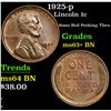 Image 1 : 1925-p Some Red Peeking Thru . Lincoln Cent 1c Grades Select+ Unc BN