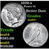 Image 1 : 1926-s Better Date . Peace Dollar $1 Grades Select+ Unc