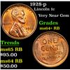 Image 1 : 1928-p . Very Near Gem Lincoln Cent 1c Grades Choice+ Unc RB
