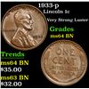 Image 1 : 1933-p Very Strong Luster . Lincoln Cent 1c Grades Choice Unc BN