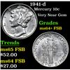 Image 1 : 1941-d . Very Near Gem Mercury Dime 10c Grades Choice Unc+ FSB