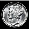 Image 2 : 1941-p . Very Near Gem Mercury Dime 10c Grades Choice+ Unc