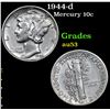 Image 1 : 1944-d . . Mercury Dime 10c Grades Select AU