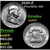 Image 1 : 1949-d . . Franklin Half Dollar 50c Grades Select+ Unc