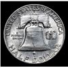 Image 3 : 1949-d . . Franklin Half Dollar 50c Grades Select+ Unc