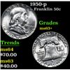 Image 1 : 1950-p . . Franklin Half Dollar 50c Grades Select+ Unc