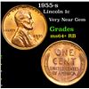 Image 1 : 1955-s . Very Near Gem Lincoln Cent 1c Grades Choice+ Unc RB