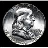 Image 2 : 1958-p . . Franklin Half Dollar 50c Grades Select Unc+ FBL