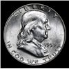 Image 2 : 1959-d . . Franklin Half Dollar 50c Grades Select+ Unc