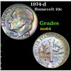 Image 1 : 1974-d . . Roosevelt Dime 10c Grades Choice Unc