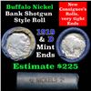 Image 1 : Buffalo Nickel Shotgun Roll in Old Bank Style Wrapper 1919 & d Mint Ends (fc)