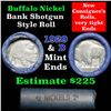 Image 1 : Buffalo Nickel Shotgun Roll in Old Bank Style Wrapper 1929 & d Mint Ends (fc)