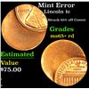 Image 1 : Mint Error Struck 65% off Center . Lincoln Cent 1c Grades Gem+ Unc RD