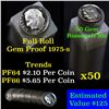 Image 1 : Proof 1975-s Roosevelt Dime 10c roll, 50 pieces (fc)