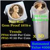 Image 1 : Proof 1978-s Lincoln cent 1c roll, 50 pieces (fc) (fc)