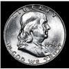 Image 2 : 1958-d Franklin Half Dollar 50c Grades Choice Unc FBL