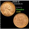 Image 1 : 1929-d Lincoln Cent 1c Grades Choice AU/BU Slider