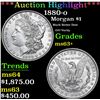 Image 1 : ***Auction Highlight*** 1880-o Morgan Dollar $1 Graded Select+ Unc By USCG (fc)