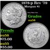 Image 1 : 1878-p Rev '79 Morgan Dollar $1 Grades Choice AU/BU Slider