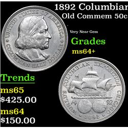 1892 Columbian Old Commem Half Dollar 50c Grades Choice+ Unc