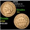 Image 1 : 1859 Indian Cent 1c Grades f+