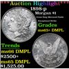 Image 1 : ***Auction Highlight*** 1898-p Morgan Dollar $1 Graded GEM+ DMPL By USCG (fc)