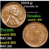 Image 1 : 1924-p Lincoln Cent 1c Grades Choice+ Unc BN