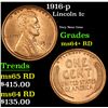 Image 1 : 1916-p Lincoln Cent 1c Grades Choice+ Unc RD