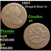 Image 1 : 1807 Draped Bust Large Cent 1c Grades g+