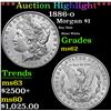 Image 1 : ***Auction Highlight*** 1886-o Morgan Dollar $1 Graded Select Unc By USCG (fc)