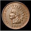 Image 2 : 1902 Indian Cent 1c Grades xf+